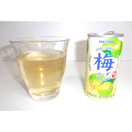 ( Nước Soda vị Hoa Quả ) Soda vị mơ 190g , Soda kem dưa lưới 190g , dưa lưới Sangaria melon soda 500g - Nội địa Nhật Bản