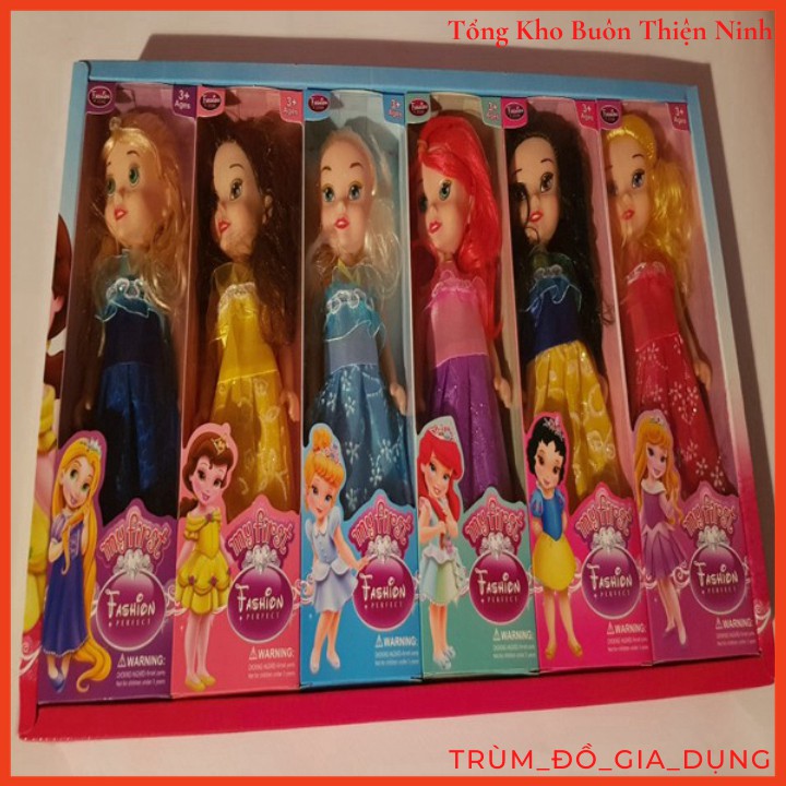 Bộ 6 búp bê công chúa Disney 25cm - set 6 búp bê hoạt hình cho bé