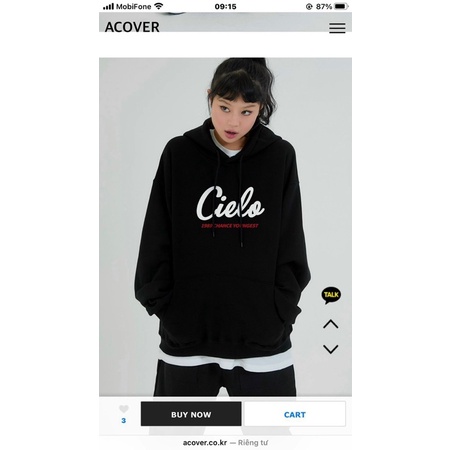 Áo Hoodie nỉ bông Unisex hiệu ACOVER xuất xịn 100%