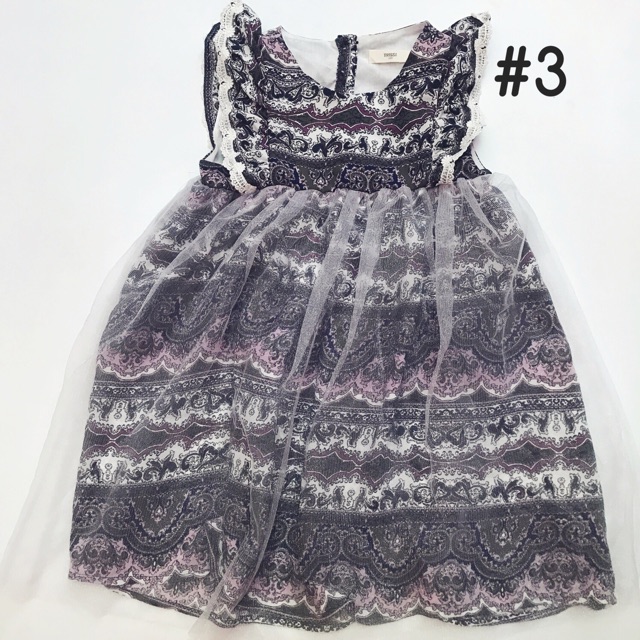 Đầm hoa TRISSI voan phồng cho bé