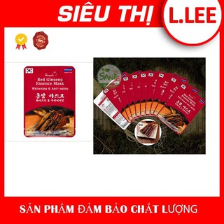 Set 10 chiếc mặt nạ dưỡng trắng da, giảm nếp nhăn hồng sâm Hàn Quốc Red Ginseng Essence Mask