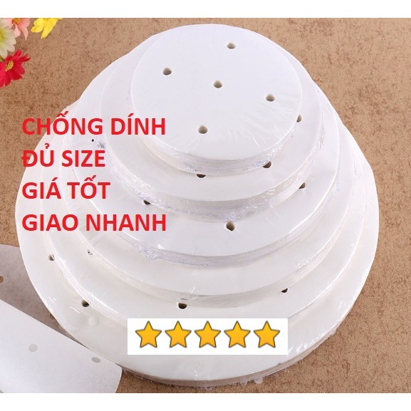 Giấy nến đục lỗ dùng cho nồi chiên không dầu xửng hấp đủ các size