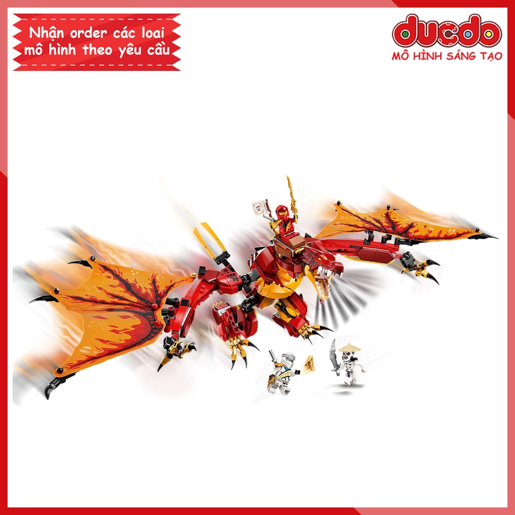 07080 TANK 60080 Lắp ghép Ninjago Rồng phun lửa KAI - Đồ chơi Xếp hình Mô hình 71753 BLA LRI