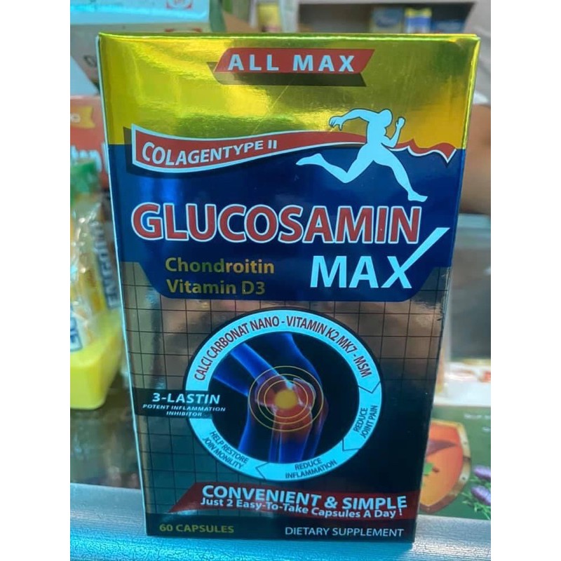 GLUCOSAMIN Max  – Giúp xương chắc khớp khỏe, ngăn ngừa thoái hóa khớp, tái tạo mô sụn