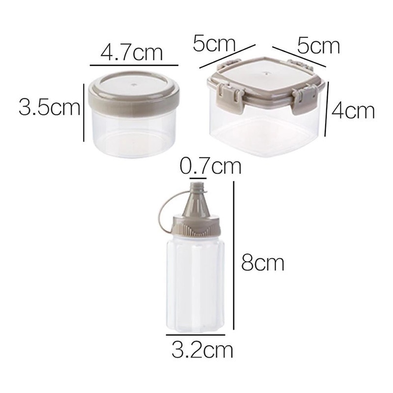 Set 4 Hộp Đựng Gia Vị Mini Bằng Nhựa PP Có Nắp Đậy Tiện Dụng Cho Nhà Bếp