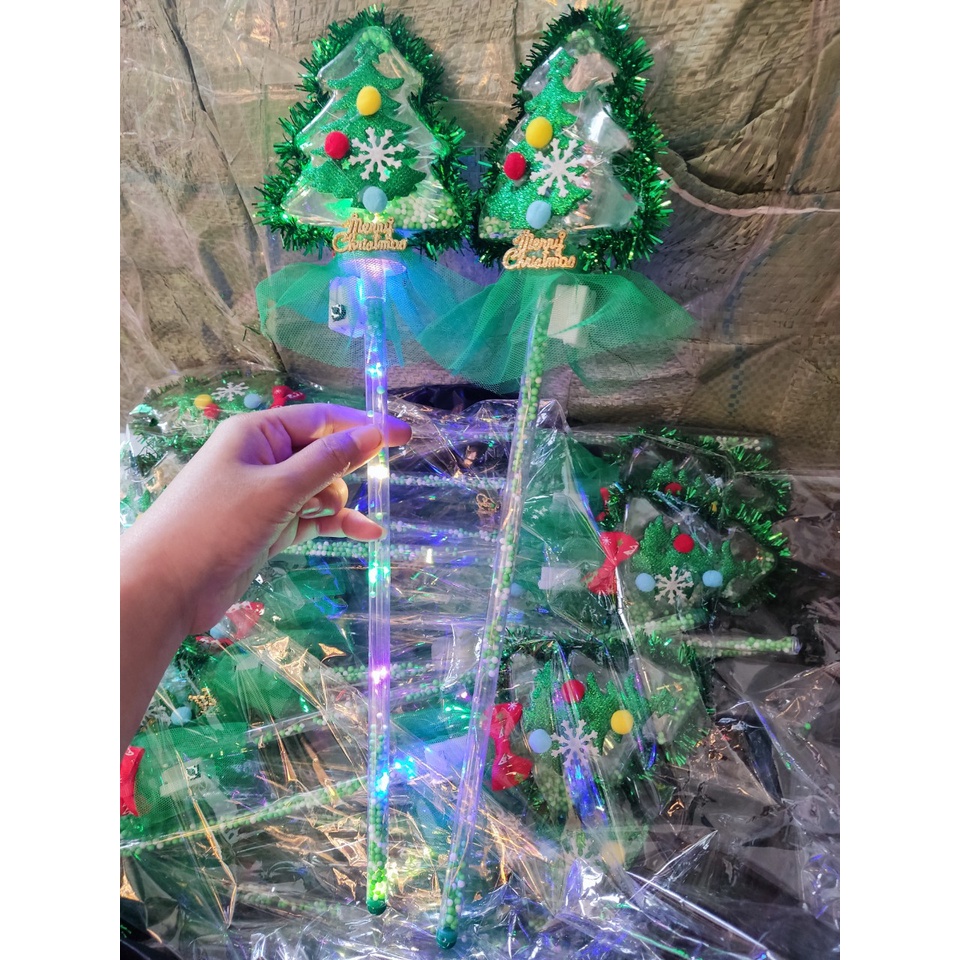 Đồ chơi Giáng sinh - Gậy phát sáng hình cây thông Noel