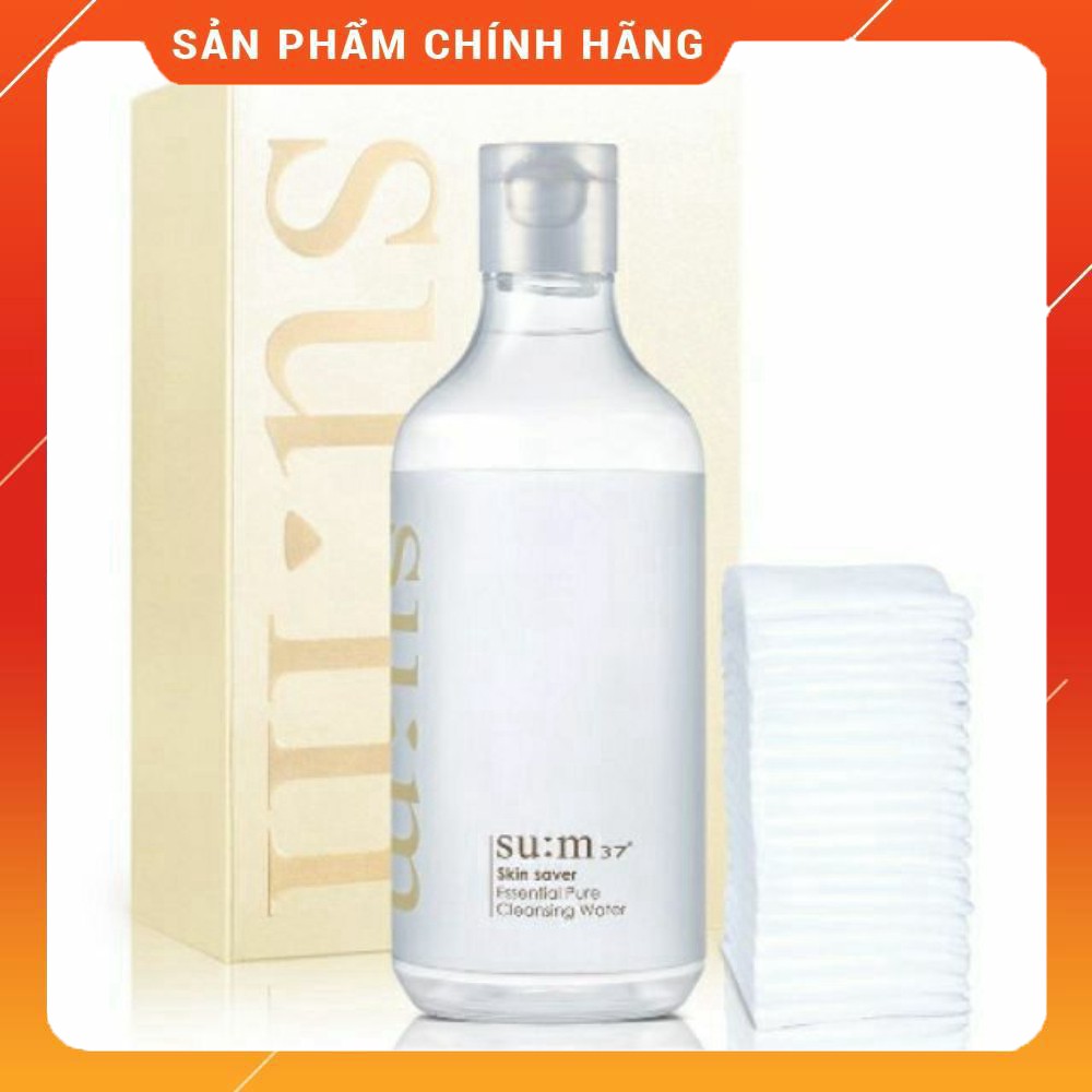 [Date 2024) Set Tẩy trang Su:m37 dạng nước 3 trong 1 Skin Saver Essential Cleansing Water 400ml