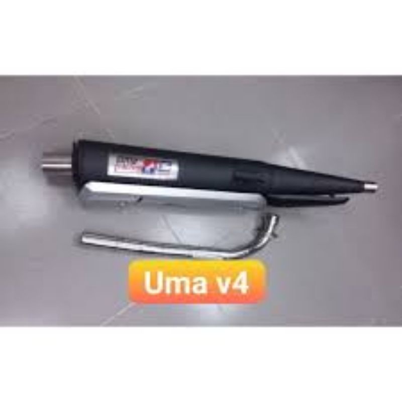 Bô/Pô/Ống xả UMA v4,uma mỏ chu inox gắn xe Sirius/Dr,W/Ws110/Wa2017