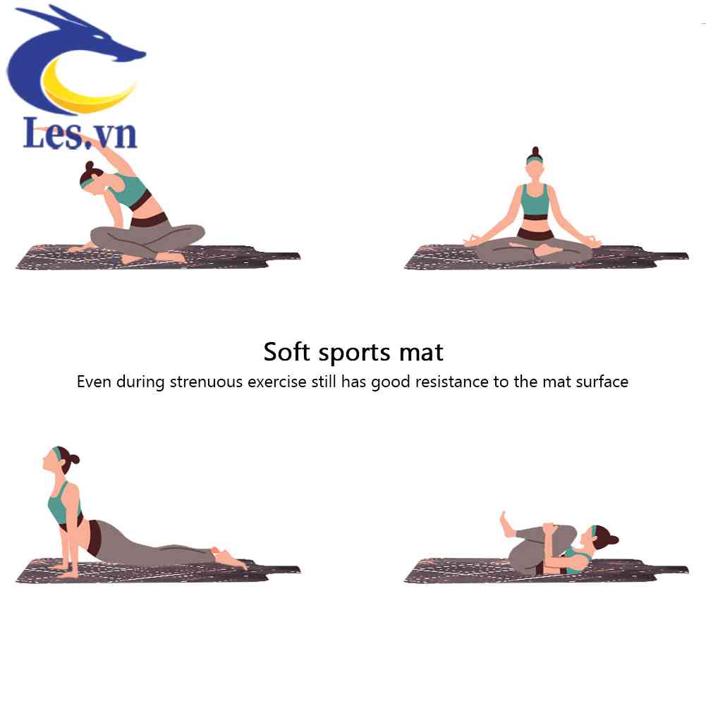 Thảm Tập Yoga Bằng Cao Su Thiên Nhiên Chống Trượt Tiện Dụng