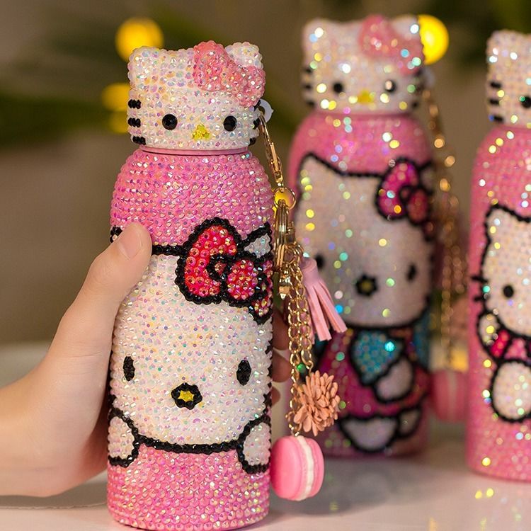 Bình Đựng Nước Bằng Thép Không Gỉ Hình Hello Kitty Tik Tok Phong Cách Thời Trang Dễ Thương Dành Cho Bạn Gái