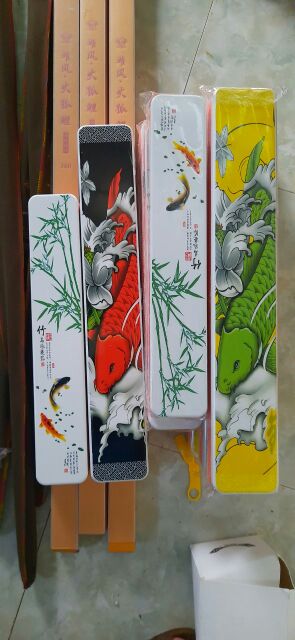 Hộp phao đài 3 ngăn 45cm và 55cm, cần câu ca