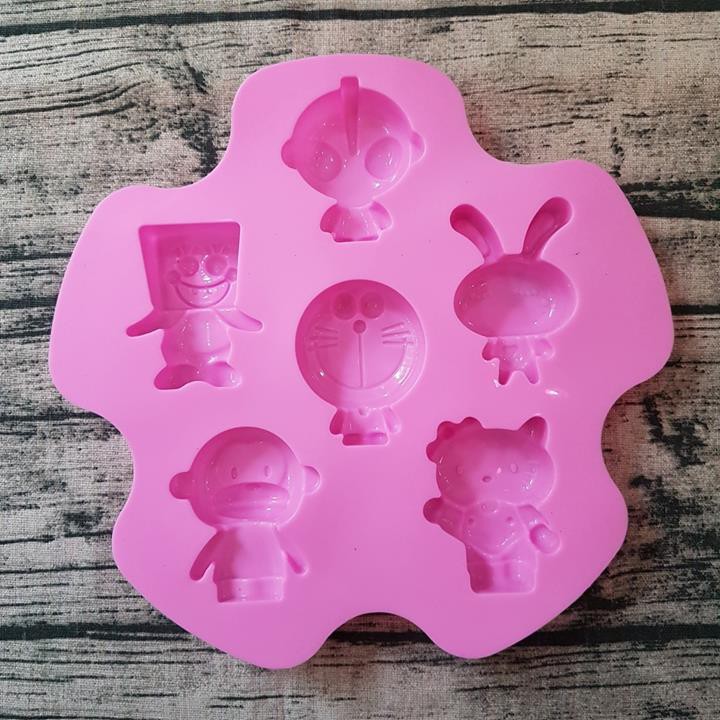 HCM - Khuôn silicon hình Doremon Kitty siêu nhân Điện Quang làm rau câu pudding, bánh nướng