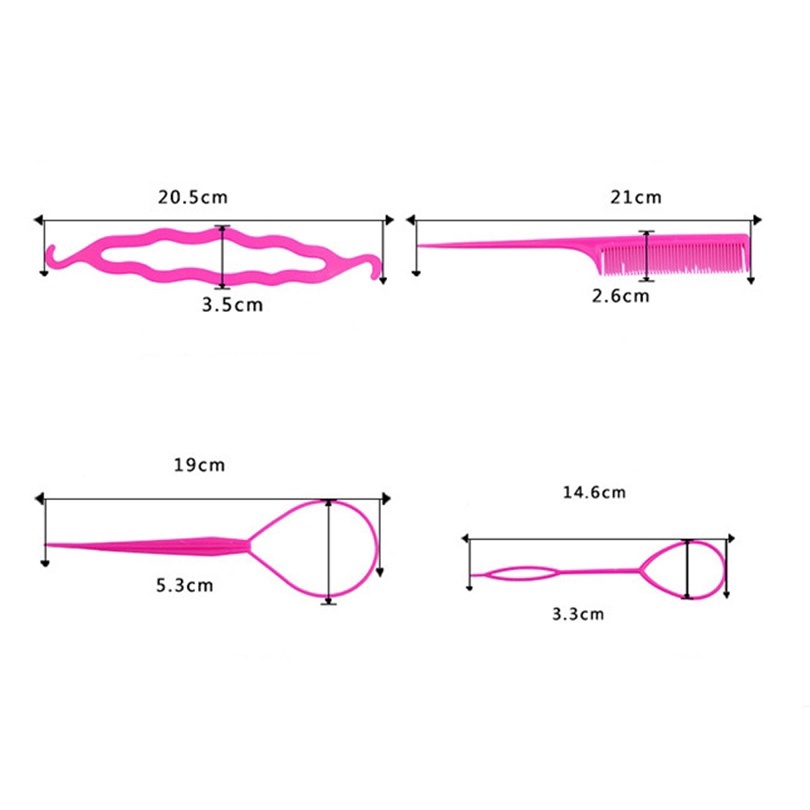 Set 4 dụng cụ hỗ trợ tạo kiểu tóc thời trang dành cho nữ