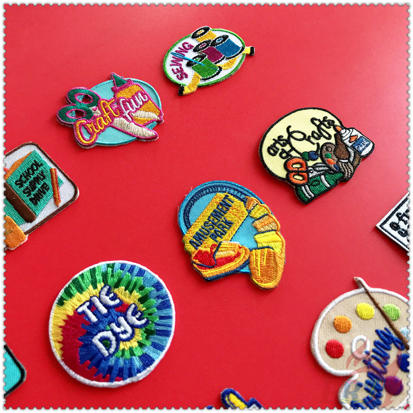 ✿ Sticker Ủi Thêu Hoạ Tiết Vui Nhộn ✿ 1 Sticker Ủi Thêu Hình Huy Hiệu