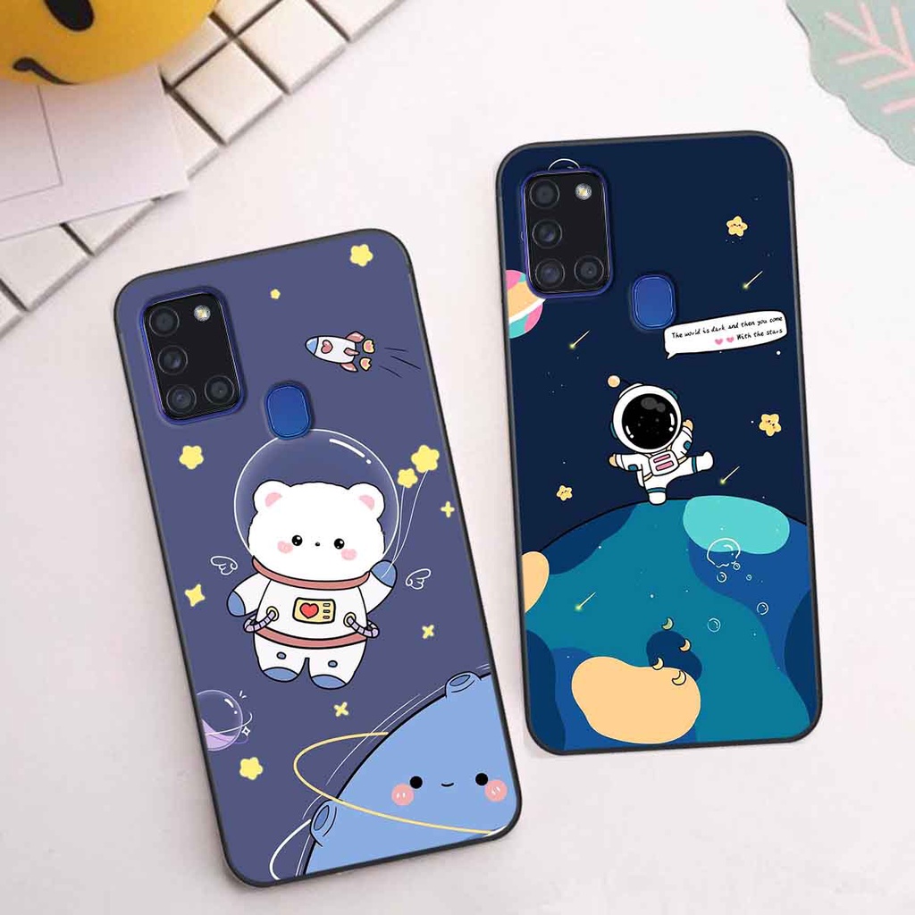 Ốp Samsung A21s in hình vũ trụ, phi hành gia bầu trời cute dễ thương