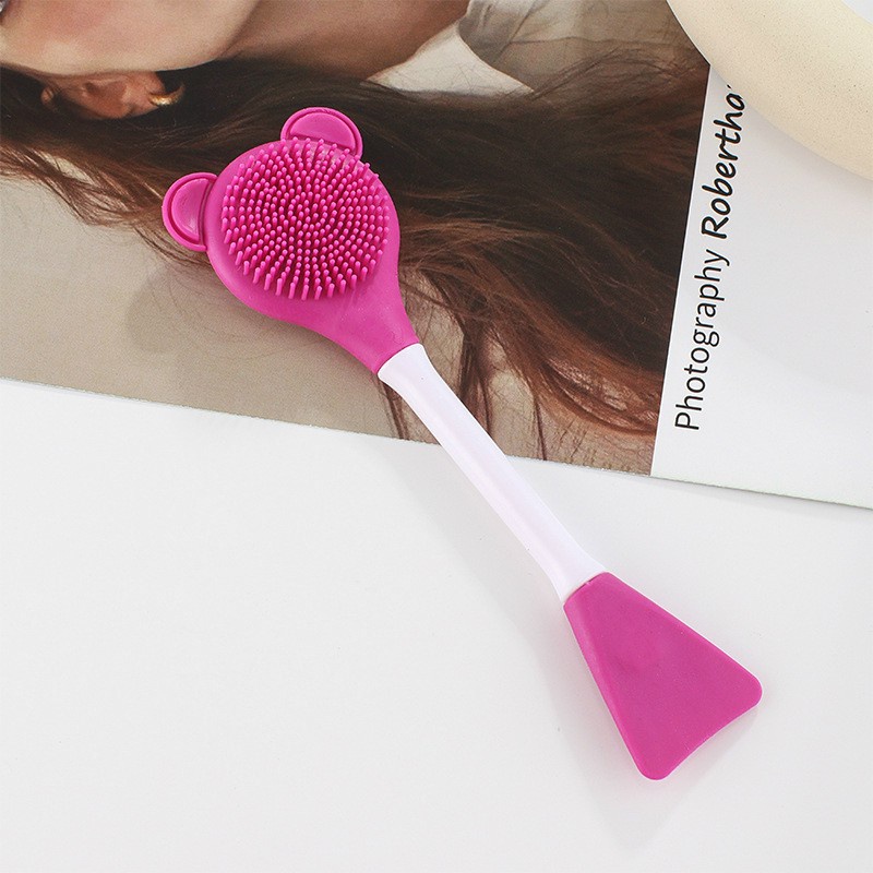 [HÀNG HÓT]Cọ rửa mặt bằng silicon mềm mại 2 trong 1 (cọ rửa mặt + quét kem đắp mặt nạ)