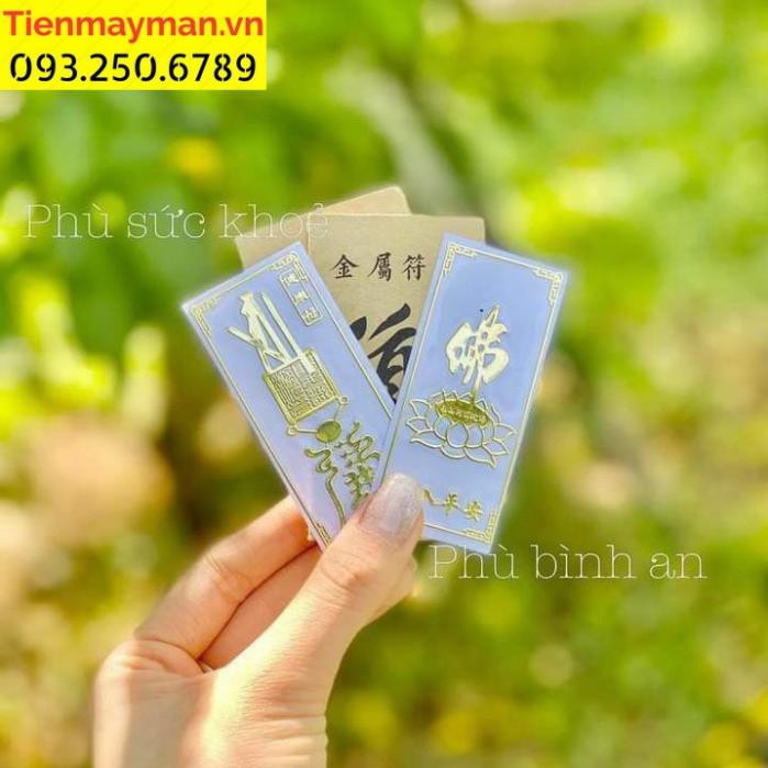 Sét 2 miếng PHÙ BÌNH AN và PHÙ SỨC KHÓE dán điện thoại ý nghĩa phong thủy may mắn