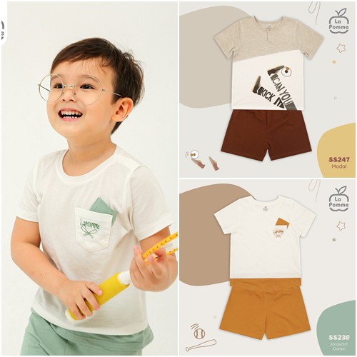 Bộ cộc tay thể thao bé trai / bé gái