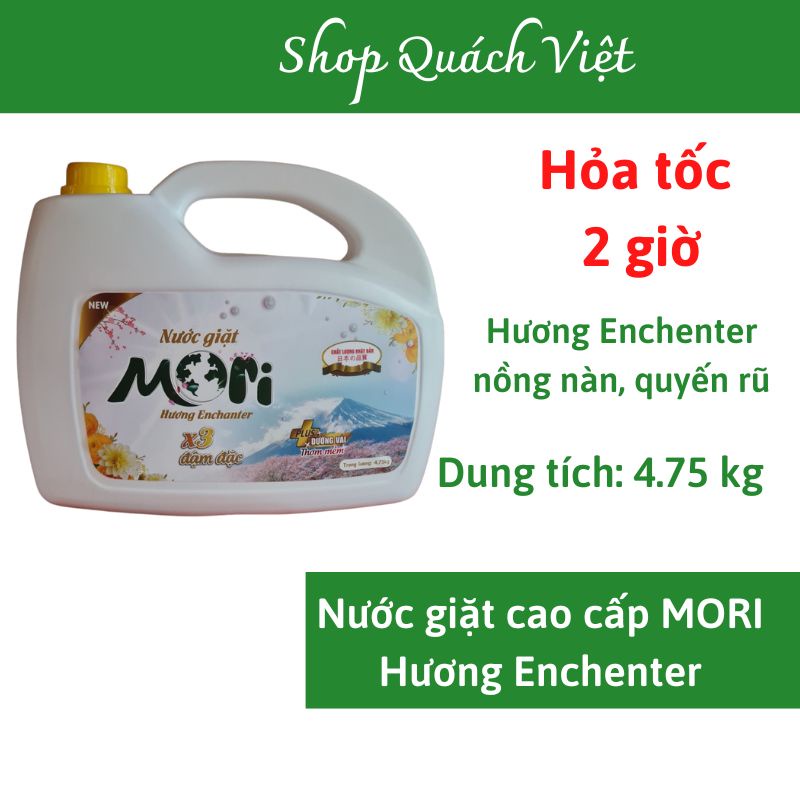 Nước giặt cao cấp MORI hương Enchenter can 5L - hương Enchenter quyến rũ
