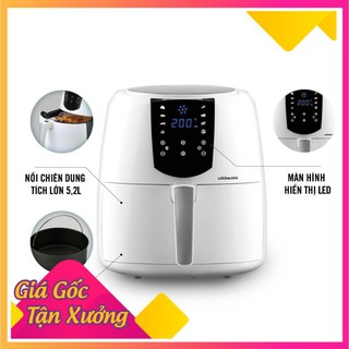 Bán chạy nhất nồi chiên không dầu lock&lock jumbo plus air fryer 5.2l màu trắng ejf357wht