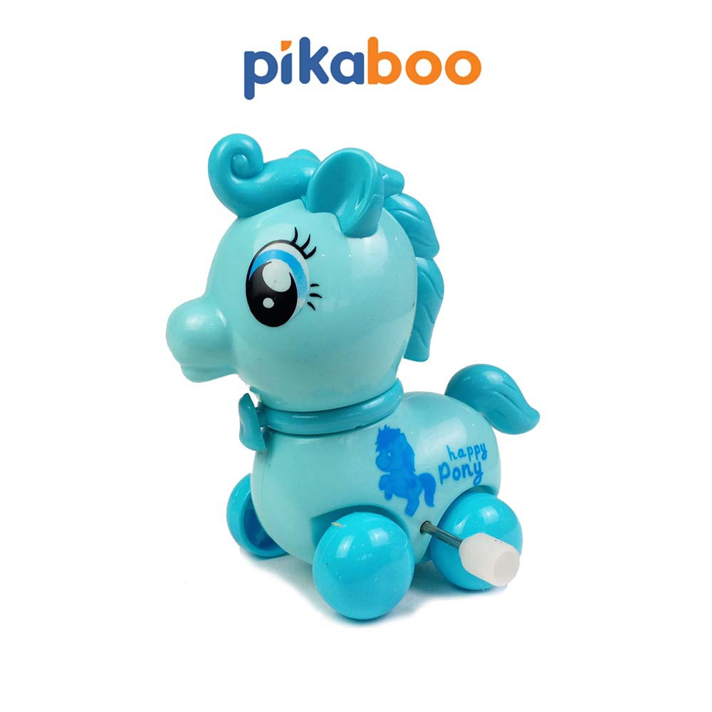 Đồ chơi cho bé ngựa vặn cót Pikaboo đa sắc màu chất liệu nhựa ABS cao cấp an toàn, kích thước 8x8x8cm, giải trí cho trẻ
