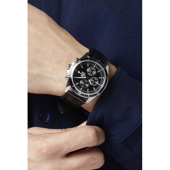Đồng hồ nam CASIO EDIFICE EFR-526L-1AVUDF – NAM – chống nước độ sâu 100m - MẶT ĐEN H