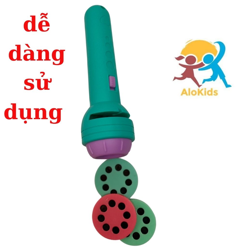 Đèn Pin Chiếu Hình 3D Sắc Nét Cho Bé Với 3 Thẻ Chủ Đề Tương Ứng Với 24 Hình Khác Nhau Thông Minh Cho Bé Shop Alokidstb