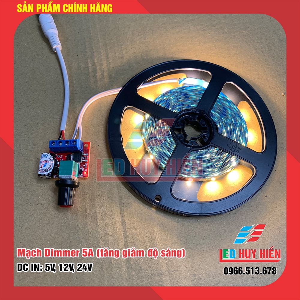 Mạch điều khiển độ sáng Led 5A (Mạch dimmer tốc độ 5A điện áp)