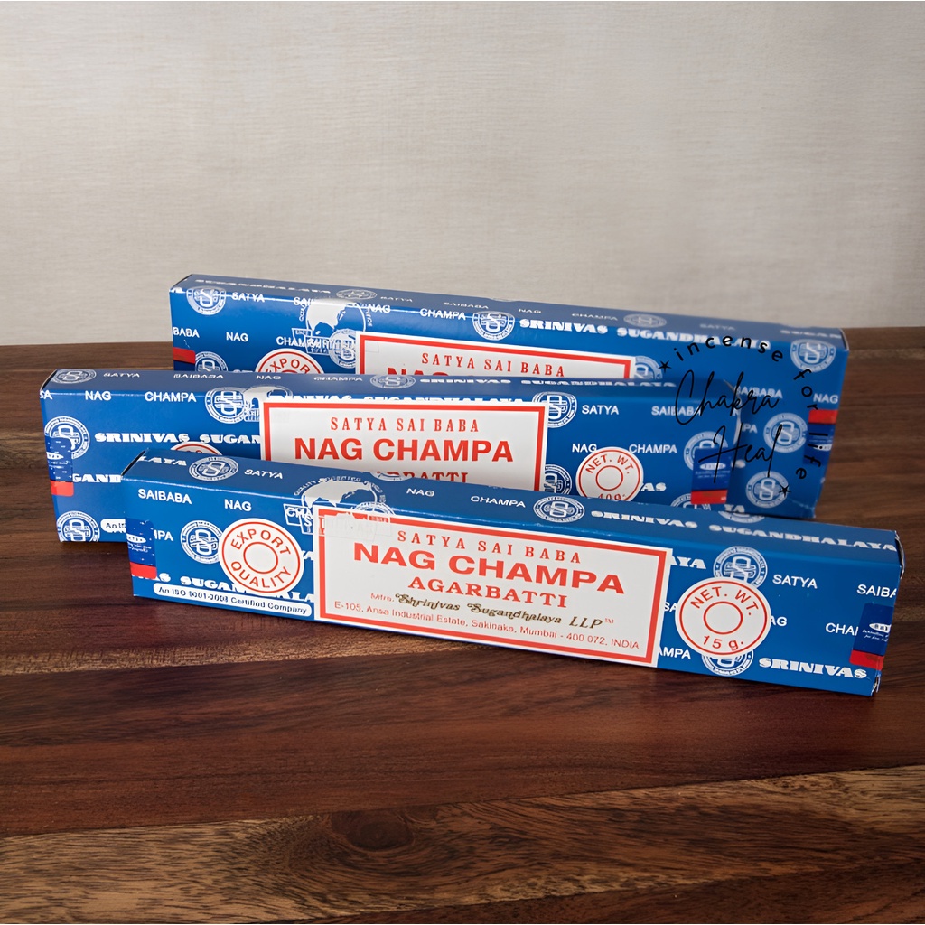 NAG CHAMPA Satya Incense Cones  - Nhang Nụ Đốt Trầm Ấn Độ Thanh Tẩy Năng Lượng, Thiền Định l Chakra Heal Incense