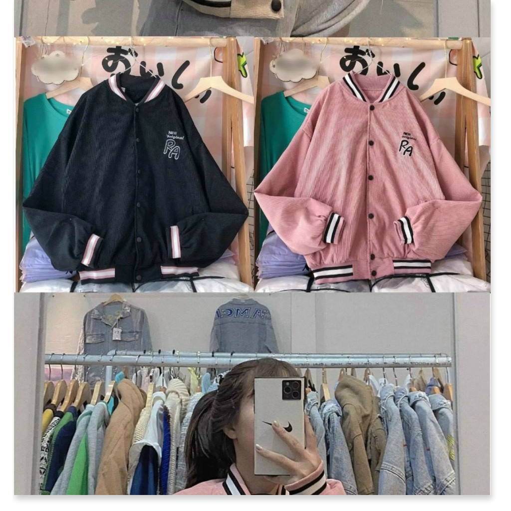 ÁO KHOÁC NỮ KAKI NHUNG  PHONG CÁCH BOMBER THỜI TRANG TINH TẾ CAO CẤP