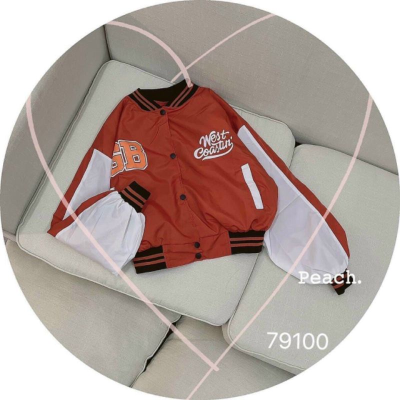 Áo Khoác Dù Bomber Croptop Thể Thao