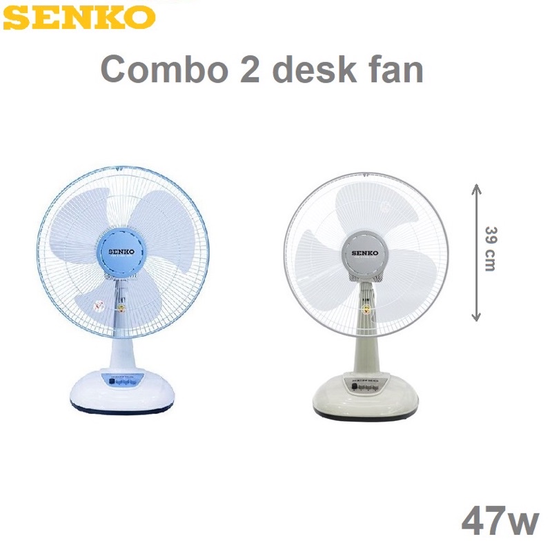 Combo 2 bộ Quạt bàn B4 senko sải cánh 39cm B1616
