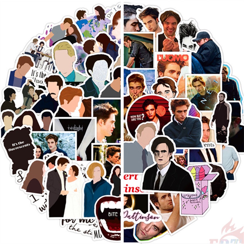 Bộ 100 Cái/Bộ ❉ The Twilight Saga. Hình Dán Robert Pattinson ❉ Miếng Dán Trang Trí Đa Năng Diy Thời Trang
