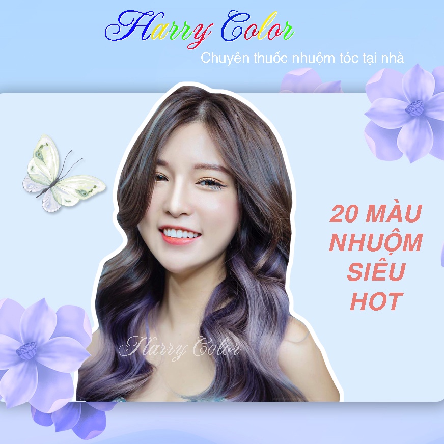 Thuốc nhuộm tóc  Tổng hợp màu tóc nhuộm siêu hót (Đủ 20 màu, tặng gang tay và oxy trợ nhuộm)