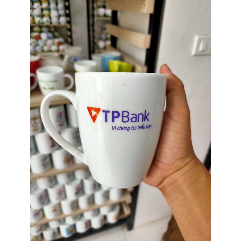 Cốc uống nước, cà phê men sứ nhận in logo quà tặng