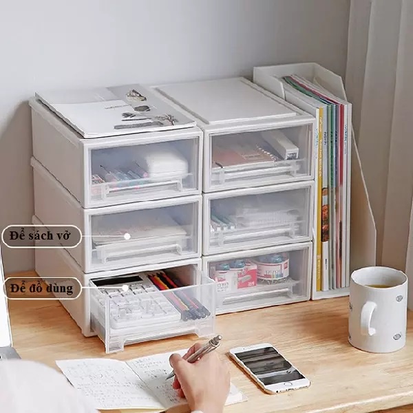 Hộp đựng đồ ngăn kéo xếp tầng đa năng Hando size S (31 x 22,5 x 12,5 cm)