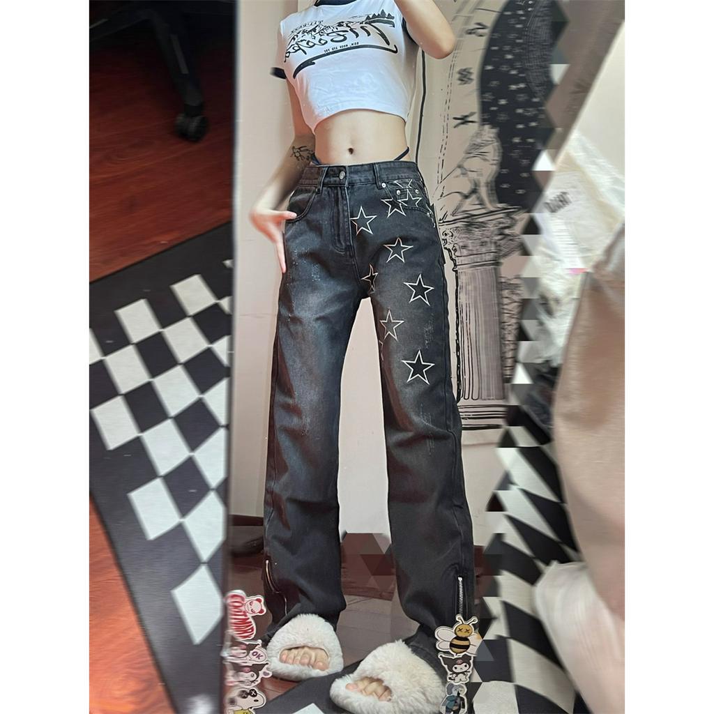 qkoole  Quần jeans Dài Xẻ Tà Thời Trang Dành Cho Nữ