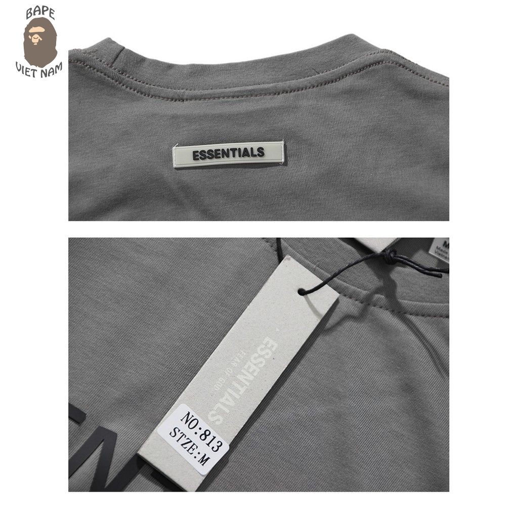Tee Essentials 3D silicon logo, áo thun FOG logo dập nổi, áo phông FOG, tee Fear of god nhiều màu SS2021