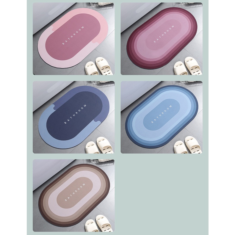 Thảm Chân Kiểu Oval Nhiều Hình Cute