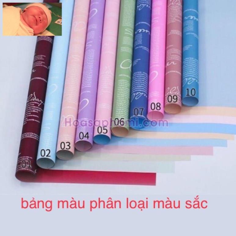20 tờ giấy gói hoa cao cấp MIKA 2 mặt in chữ sang choảnh