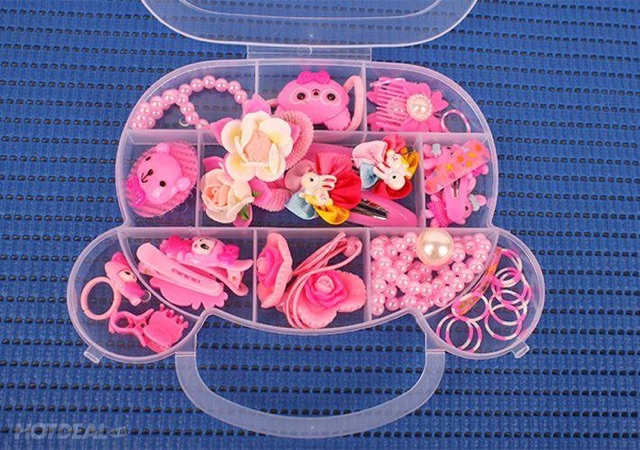 Hộp buộc tóc hello kitty siêu yêu cho bé