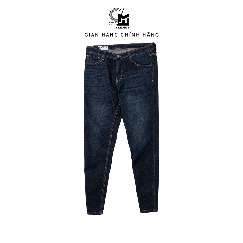 Quần jean dài nam cao cấp xanh denim MRC 0201-SN chất cotton cao cấp, form ôm vừa vặn, tôn dáng, trẻ trung - CUONG STORE