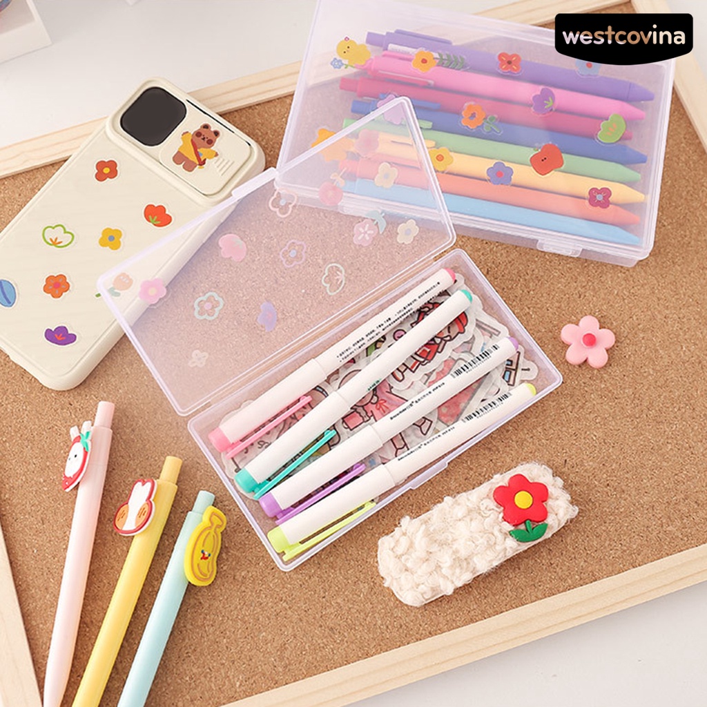 [Hot]✍Hộp Nhựa Đựng Đồ Để Bàn Chống Bụi Có Nắp Đậy Tiện Dụng