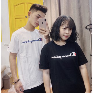 | Ảnh Thật | Áo Champion Trắng Đen Nam Nữ