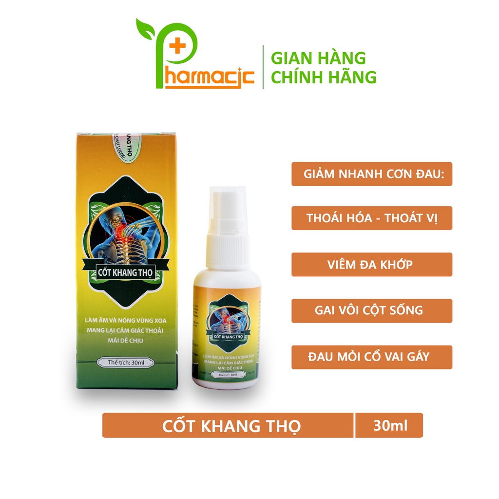 Cốt Xoa Bóp KHANG THỌ Chính Hãng 30ml, Hỗ Trợ Giảm Nhanh Cơn Đau Xương Khớp