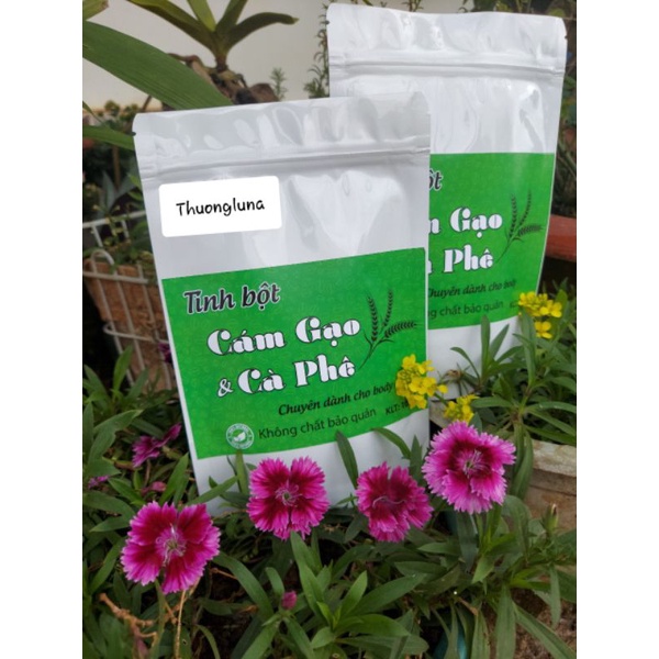 500g tinh bột cám gạo cà phê Handmade, tẩy tế bào chết body