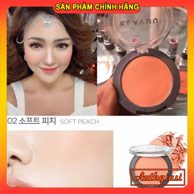Phấn Má Hồng Ngọc Trai Klavuu Cao Cấp Hàn Quốc Urban Pearlsation Natural Powder Blusher Đủ 5 Tone