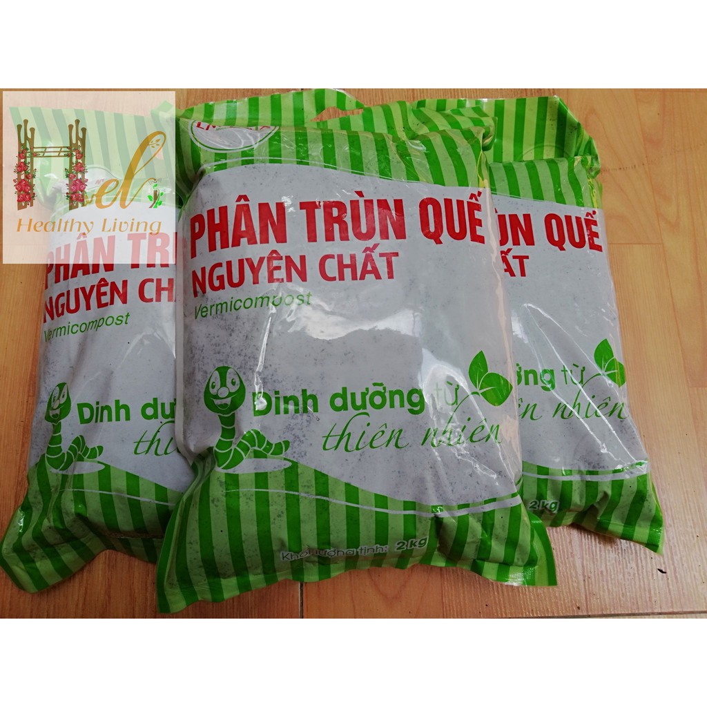 Phân Trùn Quế Nguyên Chất Lavamix 2Kg Phân Hữu Cơ Bón Rau và Cây Cảnh, Trộn Giá Thể Đất Sạch Xơ DừaTrồng Cây