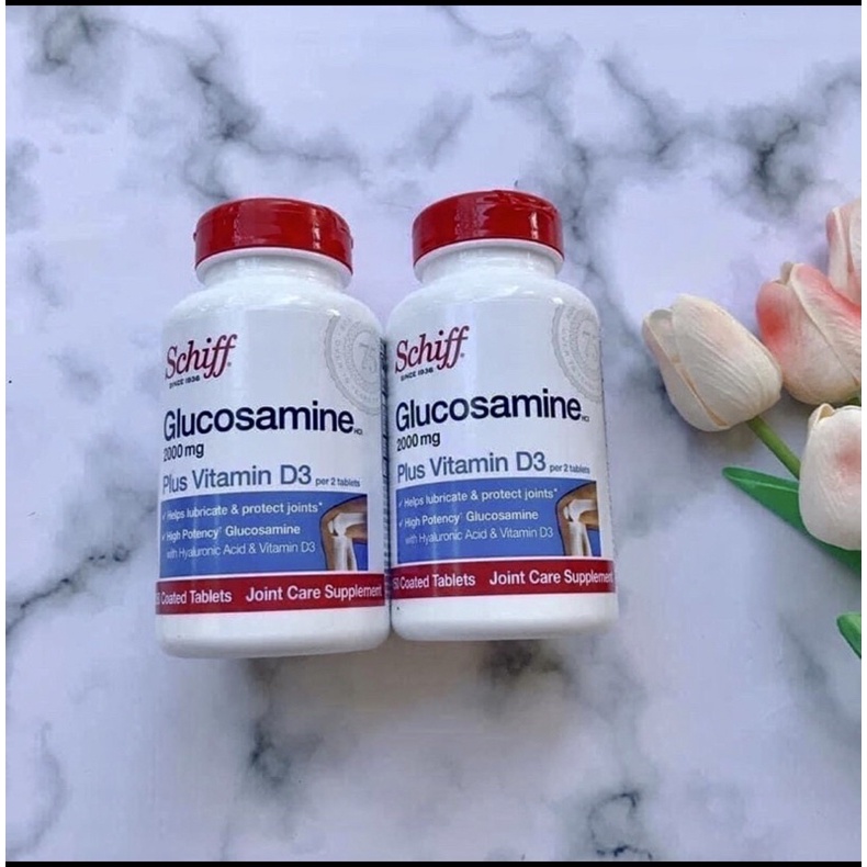 🏃🏻‍♂️🏃🏻‍♀️ Viên uống hỗ trợ Xương Khớp Schiff Glucosamine 2000mg Plus Vitamin D3 150 viên của Mỹ