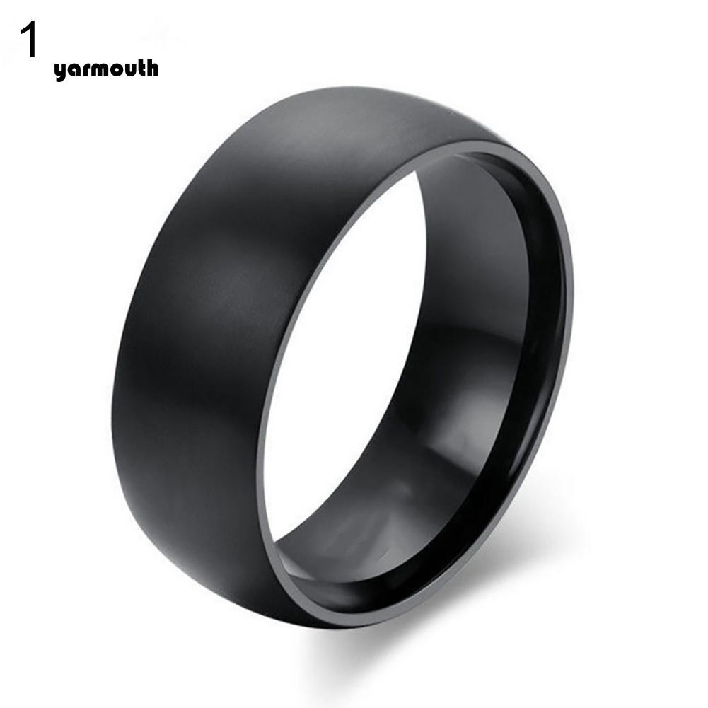 Nhẫn Thép Titan Bản Rộng 8mm Cá Tính Cho Nam